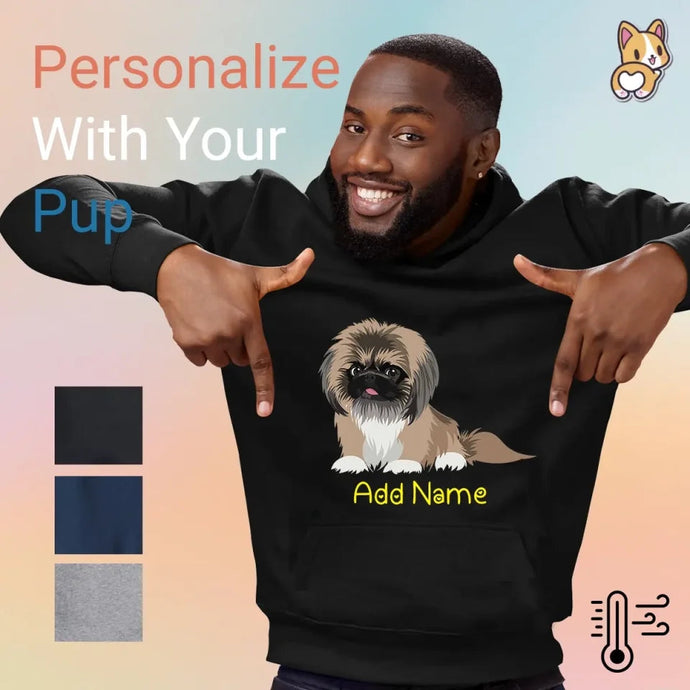 pekingese hoodie-men-single