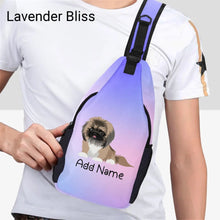 Load image into Gallery viewer, Personalized Pekingese Love Unisex Sling Bag Backpack-Accessories-Pekingese-Unisex Sling Bag Backpack-Lavender Bliss-One Size-15