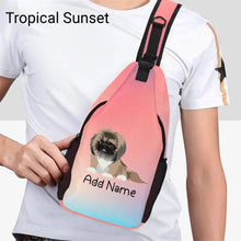 Load image into Gallery viewer, Personalized Pekingese Love Unisex Sling Bag Backpack-Accessories-Pekingese-Unisex Sling Bag Backpack-Tropical Sunset-One Size-19