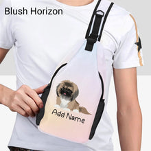 Load image into Gallery viewer, Personalized Pekingese Love Unisex Sling Bag Backpack-Accessories-Pekingese-Unisex Sling Bag Backpack-Blush Horizon-One Size-20