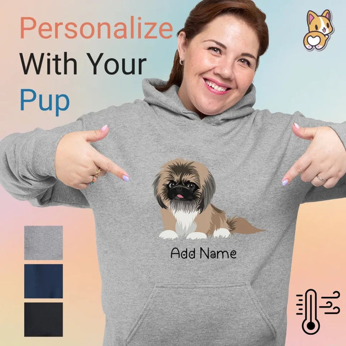 pekingese hoodie-women-single