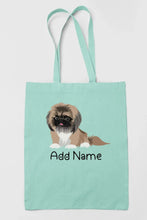 Load image into Gallery viewer, Personalized Pekingese Love Zippered Tote Bag-Accessories-Accessories, Bags, Dog Mom Gifts, Pekingese, Personalized-12