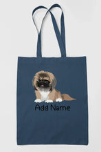 Load image into Gallery viewer, Personalized Pekingese Love Zippered Tote Bag-Accessories-Accessories, Bags, Dog Mom Gifts, Pekingese, Personalized-14