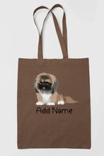 Load image into Gallery viewer, Personalized Pekingese Love Zippered Tote Bag-Accessories-Accessories, Bags, Dog Mom Gifts, Pekingese, Personalized-15