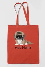 Load image into Gallery viewer, Personalized Pekingese Love Zippered Tote Bag-Accessories-Accessories, Bags, Dog Mom Gifts, Pekingese, Personalized-16