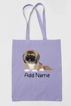 Load image into Gallery viewer, Personalized Pekingese Love Zippered Tote Bag-Accessories-Accessories, Bags, Dog Mom Gifts, Pekingese, Personalized-Zippered Tote Bag-Pastel Purple-Classic-2