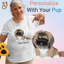 Load image into Gallery viewer, Personalized Pekingese Mom T Shirt for Women-Customizer-Apparel, Dog Mom Gifts, Pekingese, Personalized, Shirt, T Shirt-Modal T-Shirts-White-XL-1