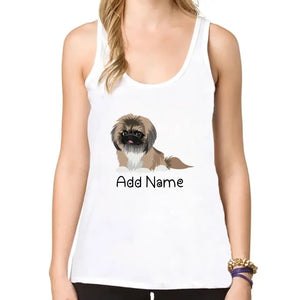 Personalized Pekingese Mom Yoga Tank Top-Shirts & Tops-Apparel, Dog Mom Gifts, Pekingese, Shirt, T Shirt-Yoga Tank Top-White-XS-2