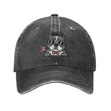 Load image into Gallery viewer, Personalized Pit Bull Baseball Cap - Romeo Pit Bull Design - Match Your Dog's Coat Color-Hats &amp; Caps-Accessories,Baseball Caps,Dog Mom Gifts,Pit Bull-Black-One Size-3