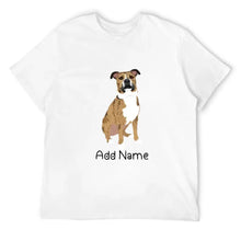 Load image into Gallery viewer, Personalized Pit Bull Dad Cotton T Shirt-Apparel-Apparel, Dog Dad Gifts, Personalized, Pit Bull, Shirt, T Shirt-Men&#39;s Cotton T Shirt-White-Medium-10