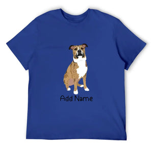 Personalized Pit Bull Dad Cotton T Shirt-Apparel-Apparel, Dog Dad Gifts, Personalized, Pit Bull, Shirt, T Shirt-Men's Cotton T Shirt-Blue-Medium-11