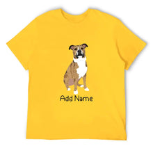 Load image into Gallery viewer, Personalized Pit Bull Dad Cotton T Shirt-Apparel-Apparel, Dog Dad Gifts, Personalized, Pit Bull, Shirt, T Shirt-Men&#39;s Cotton T Shirt-Yellow-Medium-13