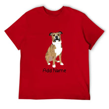 Load image into Gallery viewer, Personalized Pit Bull Dad Cotton T Shirt-Apparel-Apparel, Dog Dad Gifts, Personalized, Pit Bull, Shirt, T Shirt-Men&#39;s Cotton T Shirt-Red-Medium-14