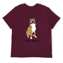 Load image into Gallery viewer, Personalized Pit Bull Dad Cotton T Shirt-Apparel-Apparel, Dog Dad Gifts, Personalized, Pit Bull, Shirt, T Shirt-Men&#39;s Cotton T Shirt-Maroon-Medium-15