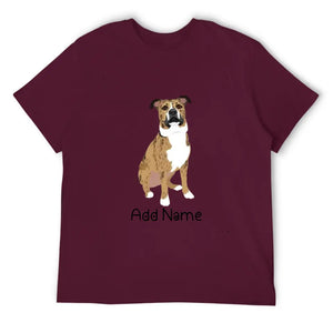 Personalized Pit Bull Dad Cotton T Shirt-Apparel-Apparel, Dog Dad Gifts, Personalized, Pit Bull, Shirt, T Shirt-Men's Cotton T Shirt-Maroon-Medium-15