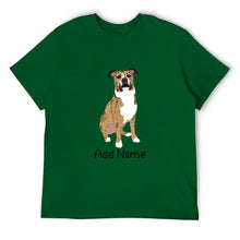 Load image into Gallery viewer, Personalized Pit Bull Dad Cotton T Shirt-Apparel-Apparel, Dog Dad Gifts, Personalized, Pit Bull, Shirt, T Shirt-Men&#39;s Cotton T Shirt-Green-Medium-16