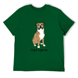 Personalized Pit Bull Dad Cotton T Shirt-Apparel-Apparel, Dog Dad Gifts, Personalized, Pit Bull, Shirt, T Shirt-Men's Cotton T Shirt-Green-Medium-16
