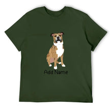 Load image into Gallery viewer, Personalized Pit Bull Dad Cotton T Shirt-Apparel-Apparel, Dog Dad Gifts, Personalized, Pit Bull, Shirt, T Shirt-Men&#39;s Cotton T Shirt-Army Green-Medium-17
