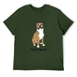 Personalized Pit Bull Dad Cotton T Shirt-Apparel-Apparel, Dog Dad Gifts, Personalized, Pit Bull, Shirt, T Shirt-Men's Cotton T Shirt-Army Green-Medium-17