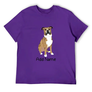 Personalized Pit Bull Dad Cotton T Shirt-Apparel-Apparel, Dog Dad Gifts, Personalized, Pit Bull, Shirt, T Shirt-Men's Cotton T Shirt-Purple-Medium-18