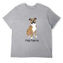 Load image into Gallery viewer, Personalized Pit Bull Dad Cotton T Shirt-Apparel-Apparel, Dog Dad Gifts, Personalized, Pit Bull, Shirt, T Shirt-Men&#39;s Cotton T Shirt-Gray-Medium-19
