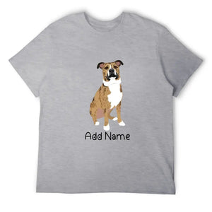 Personalized Pit Bull Dad Cotton T Shirt-Apparel-Apparel, Dog Dad Gifts, Personalized, Pit Bull, Shirt, T Shirt-Men's Cotton T Shirt-Gray-Medium-19