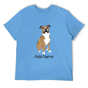 Personalized Pit Bull Dad Cotton T Shirt-Apparel-Apparel, Dog Dad Gifts, Personalized, Pit Bull, Shirt, T Shirt-Men's Cotton T Shirt-Sky Blue-Medium-2