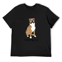 Load image into Gallery viewer, Personalized Pit Bull Dad Cotton T Shirt-Apparel-Apparel, Dog Dad Gifts, Personalized, Pit Bull, Shirt, T Shirt-Men&#39;s Cotton T Shirt-Black-Medium-9
