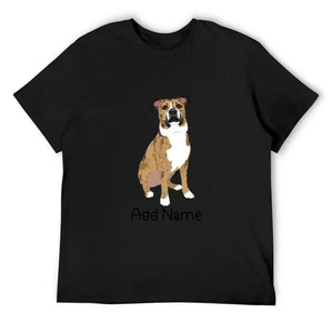Personalized Pit Bull Dad Cotton T Shirt-Apparel-Apparel, Dog Dad Gifts, Personalized, Pit Bull, Shirt, T Shirt-Men's Cotton T Shirt-Black-Medium-9