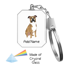 Load image into Gallery viewer, Personalized Pit Bull Love Crystal Glass Keychain-Accessories-Pit Bull-Crystal Keychain-Glass Crystal-One Size-2