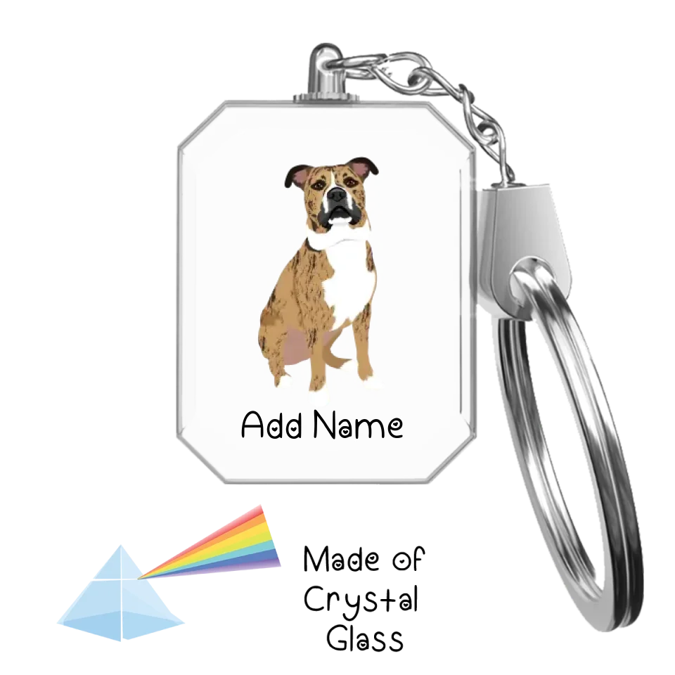 Personalized Pit Bull Love Crystal Glass Keychain-Accessories-Pit Bull-Crystal Keychain-Glass Crystal-One Size-2