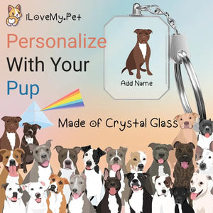 pit-bulls crystal-keychain-multi