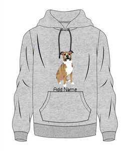 Personalized Pit Bull Love Men's Warm Hoodie Sweatshirt-Apparel-Apparel, Dog Dad Gifts, Hoodie, Personalized, Pit Bull, Sweatshirt-Men's Warm Hoodie Sweatshirt-Gray-S-10