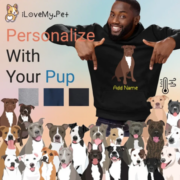 Personalized Pit Bull Love Mens Warm Hoodie Sweatshirt 360x