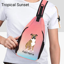 Load image into Gallery viewer, Personalized Pit Bull Love Unisex Sling Bag Backpack-Accessories-Pit Bull-Unisex Sling Bag Backpack-Tropical Sunset-One Size-19