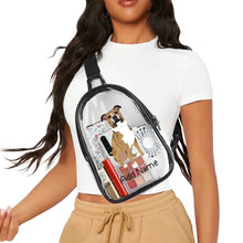 Load image into Gallery viewer, Personalized Pit Bull Love Unisex Transparent Sling Bag-Accessories-Pit Bull-Unisex Transparent Sling Bag-Transparent-One Size-3