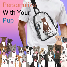 Load image into Gallery viewer, pit-bulls transparent-sling-bag-multi