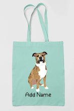Load image into Gallery viewer, Personalized Pit Bull Love Zippered Tote Bag-Accessories-Accessories, Bags, Dog Mom Gifts, Personalized, Pit Bull-12