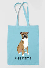 Load image into Gallery viewer, Personalized Pit Bull Love Zippered Tote Bag-Accessories-Accessories, Bags, Dog Mom Gifts, Personalized, Pit Bull-13