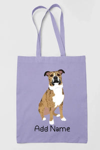 Personalized Pit Bull Love Zippered Tote Bag-Accessories-Accessories, Bags, Dog Mom Gifts, Personalized, Pit Bull-Zippered Tote Bag-Pastel Purple-Classic-2