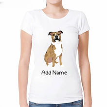 Load image into Gallery viewer, Personalized Pit Bull Mom T Shirt for Women-Customizer-Apparel, Dog Mom Gifts, Personalized, Pit Bull, Shirt, T Shirt-Modal T-Shirts-White-Small-2