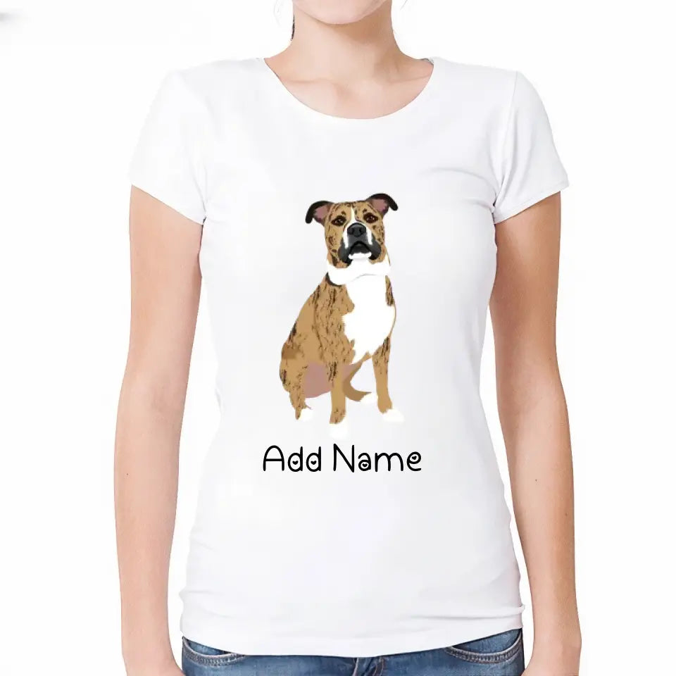 Personalized Pit Bull Mom T Shirt for Women-Customizer-Apparel, Dog Mom Gifts, Personalized, Pit Bull, Shirt, T Shirt-Modal T-Shirts-White-Small-2