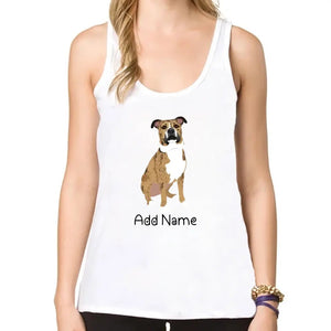 Personalized Pit Bull Mom Yoga Tank Top-Shirts & Tops-Apparel, Dog Mom Gifts, Pit Bull, Shirt, T Shirt-Yoga Tank Top-White-XS-2