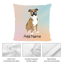 Load image into Gallery viewer, Personalized Pit Bull Soft Plush Pillowcase-Home Decor-Dog Dad Gifts, Dog Mom Gifts, Home Decor, Personalized, Pillows, Pit Bull-3