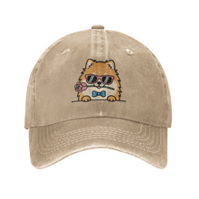 Load image into Gallery viewer, Personalized Pomeranian Baseball Cap - Romeo Pomeranian Design - Match Your Dog's Coat Color-Hats &amp; Caps-Accessories,Baseball Caps,Dog Mom Gifts-Beige-One Size-3