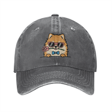Load image into Gallery viewer, Personalized Pomeranian Baseball Cap - Romeo Pomeranian Design - Match Your Dog's Coat Color-Hats &amp; Caps-Accessories,Baseball Caps,Dog Mom Gifts-Gray-One Size-2