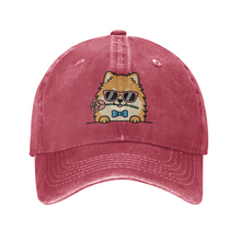 Load image into Gallery viewer, Personalized Pomeranian Baseball Cap - Romeo Pomeranian Design - Match Your Dog's Coat Color-Hats &amp; Caps-Accessories,Baseball Caps,Dog Mom Gifts-Wine Red-One Size-4