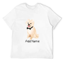 Load image into Gallery viewer, Personalized Pomeranian Dad Cotton T Shirt-Apparel-Apparel, Dog Dad Gifts, Personalized, Pomeranian, Shirt, T Shirt-Men&#39;s Cotton T Shirt-White-Medium-10