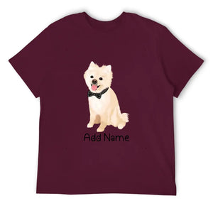 Personalized Pomeranian Dad Cotton T Shirt-Apparel-Apparel, Dog Dad Gifts, Personalized, Pomeranian, Shirt, T Shirt-Men's Cotton T Shirt-Maroon-Medium-15