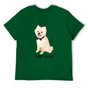 Personalized Pomeranian Dad Cotton T Shirt-Apparel-Apparel, Dog Dad Gifts, Personalized, Pomeranian, Shirt, T Shirt-Men's Cotton T Shirt-Green-Medium-16